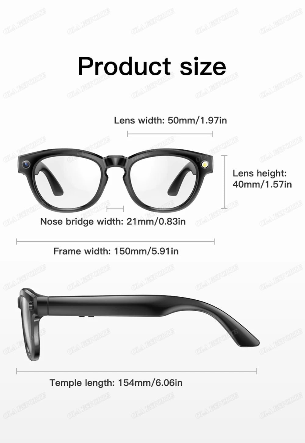 AI Smart Glasses Photo Sense Camera Bluetooth Music Call Intelligent Recording Ip65 Waterproof Bluetooth Sunglasses Men, Women