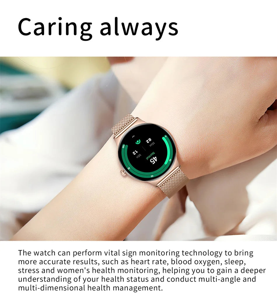 New Ultra Thin Smart Watch Women Screen Always Display Time Sports Bracelet Bluetooth Call Fashion Smartwatch