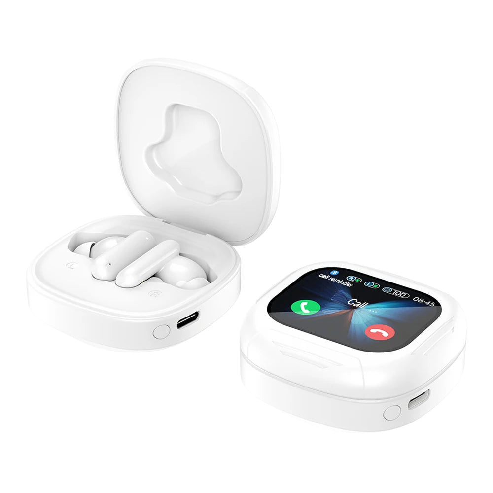 LX-60 Full Touch Screen Headphones ANC Bluetooth 5.4 Noise Cancelling Earphones HiFi Stereo Wireless In-Ear ENC Earbuds With Mic
