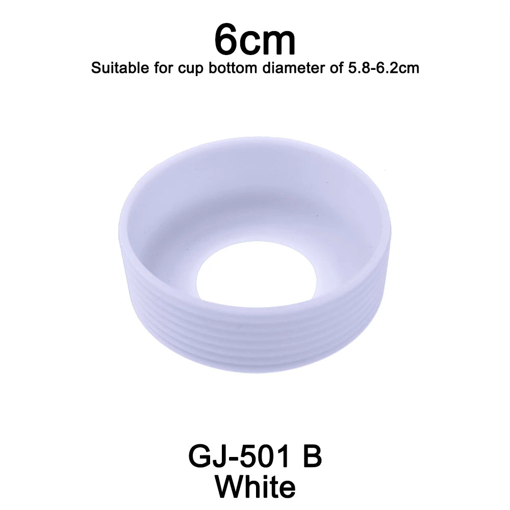 6cm 15 Colour Threaded Soft Silicone Cup Bottom Cover Wear Resistant Ring Sleeve Sheath Anti Slip Good Toughness