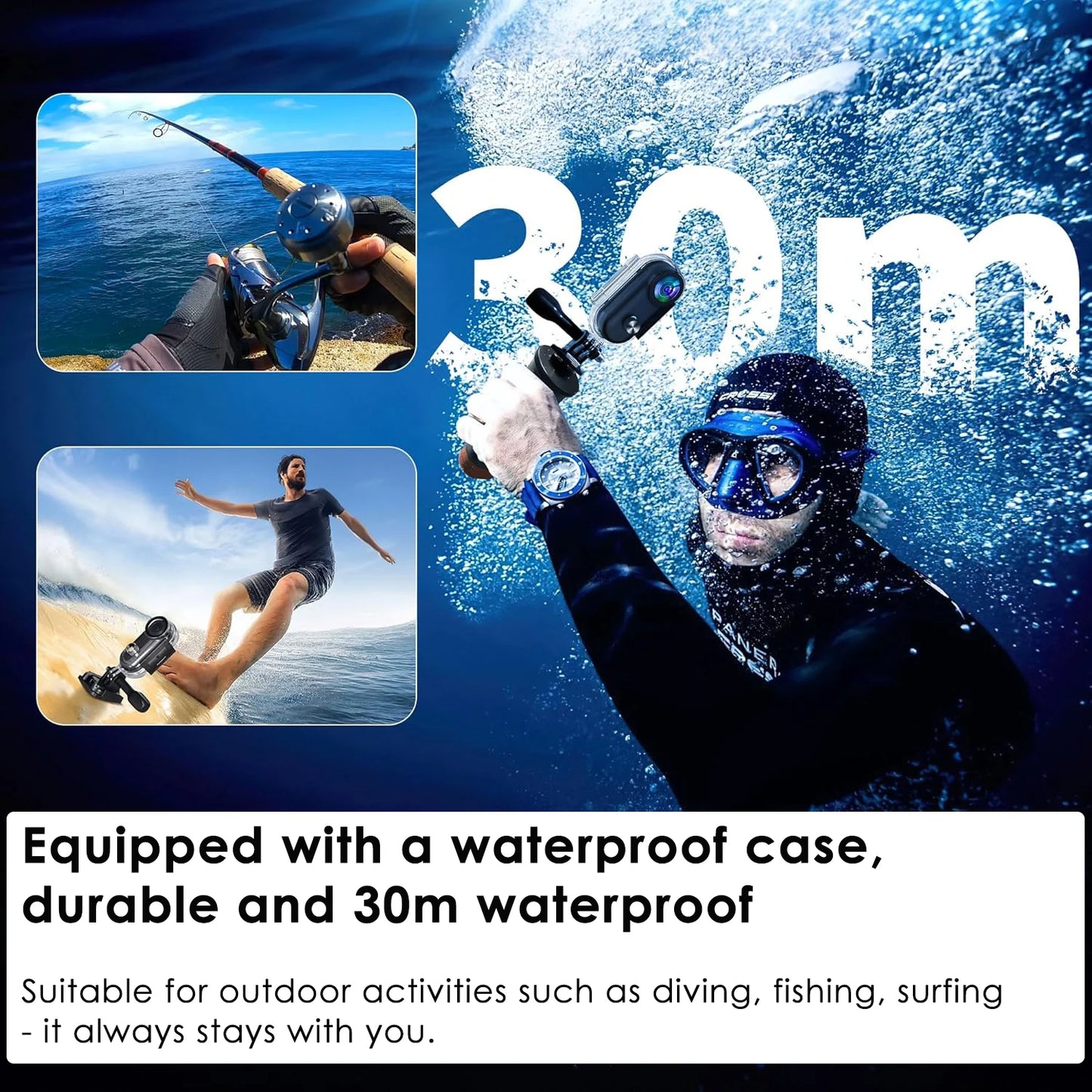 4K Thumb Action Camera Pocket POV Cam Portable Body Recording Wearable Camera WiFi Waterproof Mini Camera