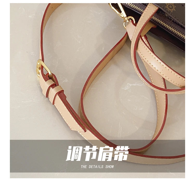 Classic Leather Tote Bag For Ladies, Shoulder Strap And Spacious, Elegant Popular Handbag By Luxury Brand For Women