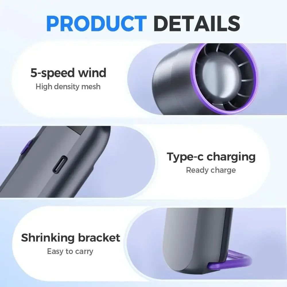 Portable Fan Handheld Fans with Speed Summer Mini Portable Hand Fans Women Men Personal Fan for Travel Vacation Camping Etc.