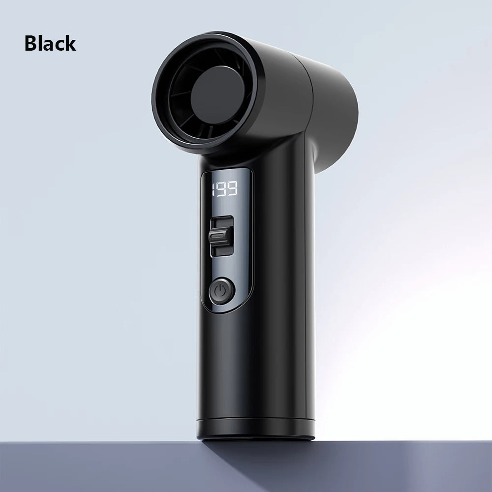 Rechargeable Electric Handheld Fan 199 Speeds Adjustable Portable Outdoor Mini Air Cooling Turbo Fan Personal Fan with Lanyard