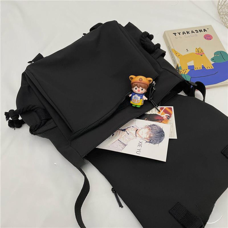 Women's Nylon Handheld One Shoulder Versatile Large Capacity Crossbody Bag Retro Work Travel