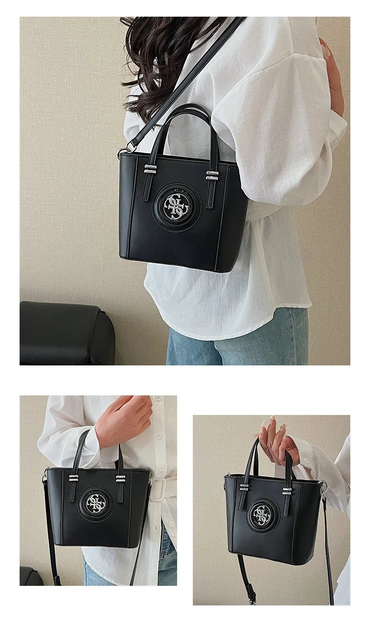 2025 Summer Women's Printed Letter Tote Bag, Large Capacity Shoulder & Crossbody Purse, Trendy Handheld Design for Everyday Use