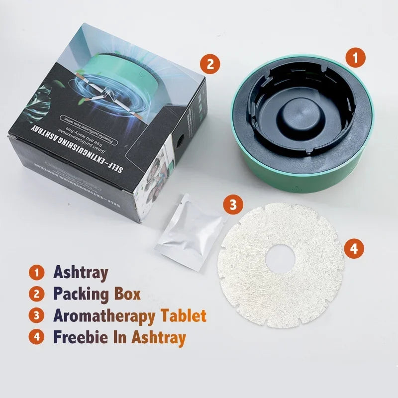 Portable Smokeless Ashtray Air Purifier Multi Filtration Removes Smoke Odor for Home Office Car Passive Smoking Protection
