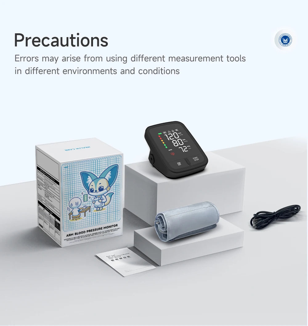 Yongrow Portable Digital Upper Arm Blood Pressure Monitor Measurement Tool Tonometer Sphygmomanometer
