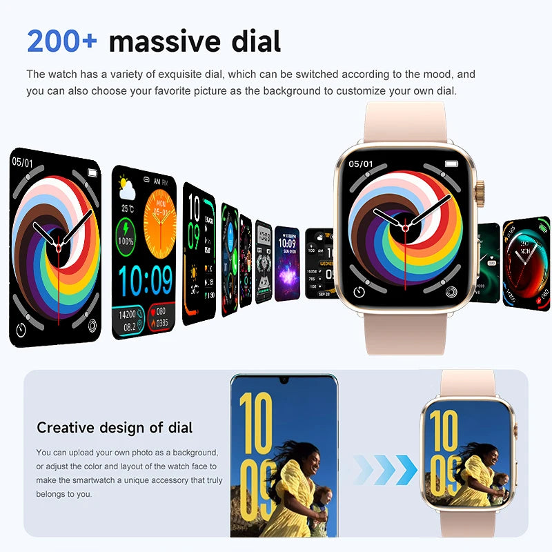 2025 New For Xiaomi Smart Watch HD Bluetooth Call AMOLED Screen NFC Waterproof GPS Sport Health Tracker Smart Watch