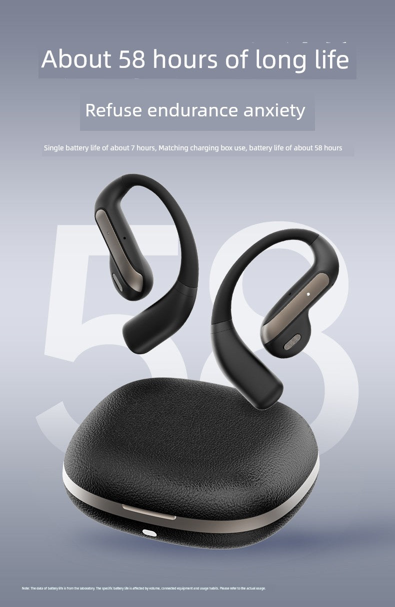 2025 New Arrival Half in-Ear Wireless Bluetooth Headset Ultra-Long Life Battery Non in-Ear Noise Reduction Sports Running for a Long Time without Pain