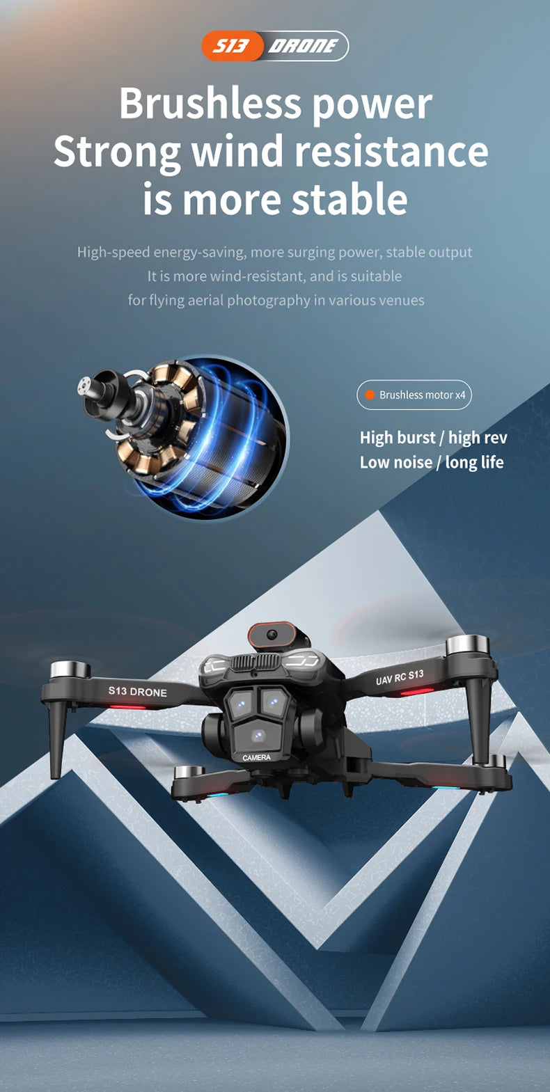 Xiaomi Mijia S13 Drone 8K Professional Dual Camera GPS FPV Brushless Motor Optical Flow Hovering Foldable Quadcopter.