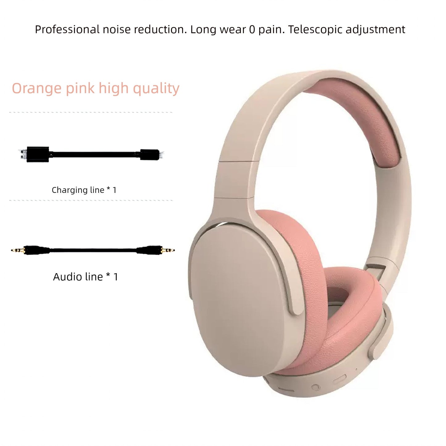 2025 Hot-Selling Headset Wireless Bluetooth Headset Foldable Dry-Reducing Low-Stress Full Ear Bag