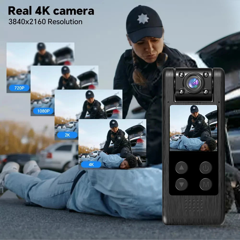 Ultra HD 4K Mini Camera WiFi Portable Small Digital Video Recorder Police BodyCam Infrared Night Vision Miniature Camcorder L10