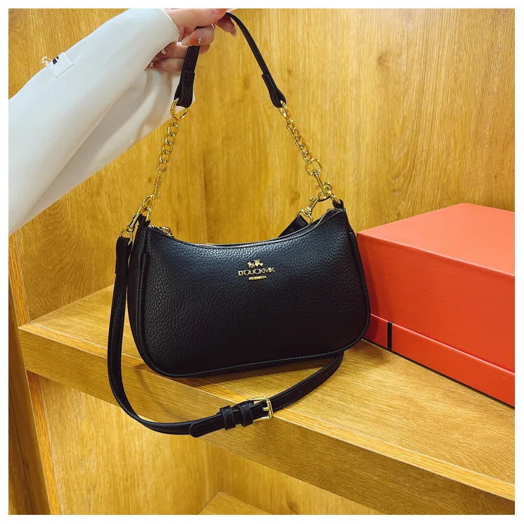 Ladies Classic Geometry Pattern Multifunctional Crossbody Bag 2025 Women's Handbag Fashionable Printed Shoulder Bag PU Leather