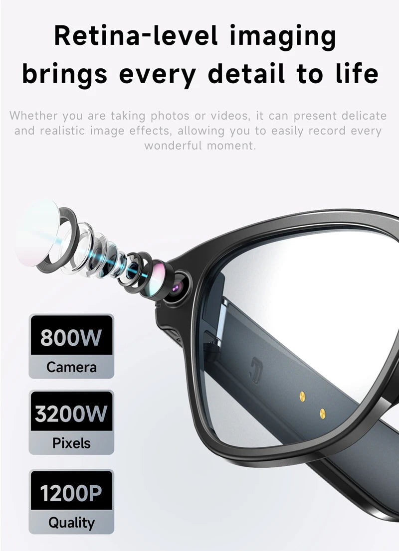 Xiaomi AI Smart Glasses 8-megapixel Camera Mini Camera Bluetooth Call Sunglasses Shooting Audio Listening Music Camera Glasses