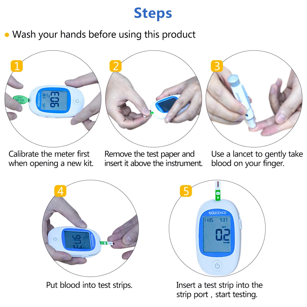 Fast Test Blood Ketone Meter Kit for Keto Diet with Ketone Monitor and Strips 30pc with Lancets Ketosis&Ketogenic Diet