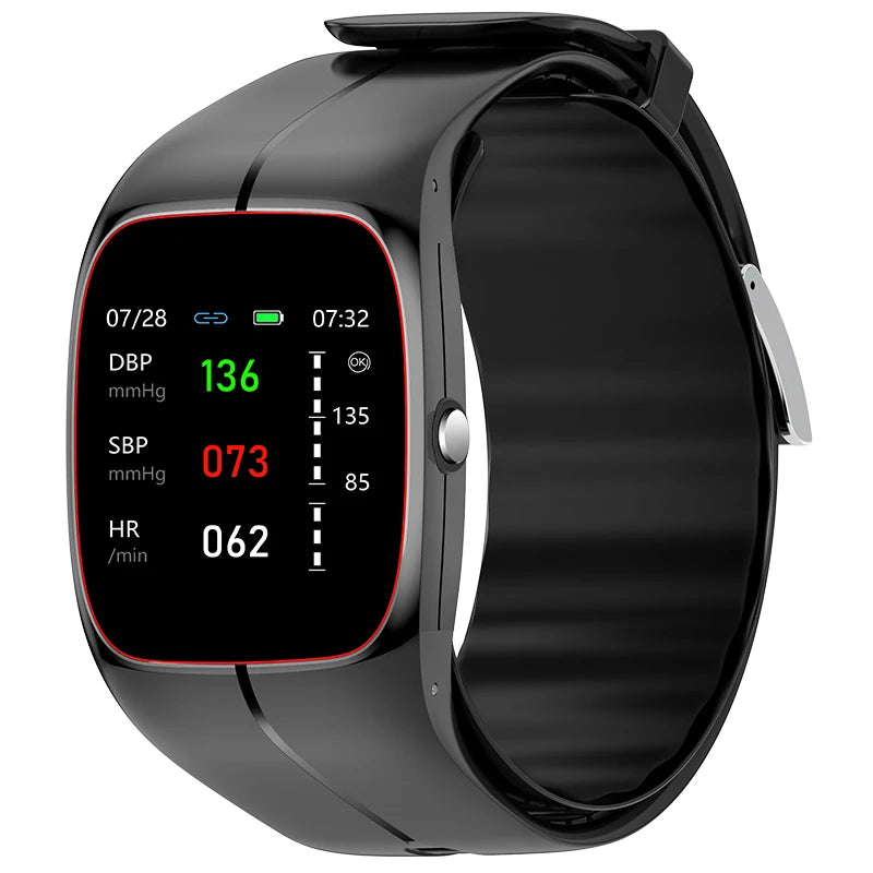 Medical Grade Smart Watch Air Pump Airbag Precise Sphygmomanometer Heart Rate Thermometer Monitor Wristband Elderly Health Watch