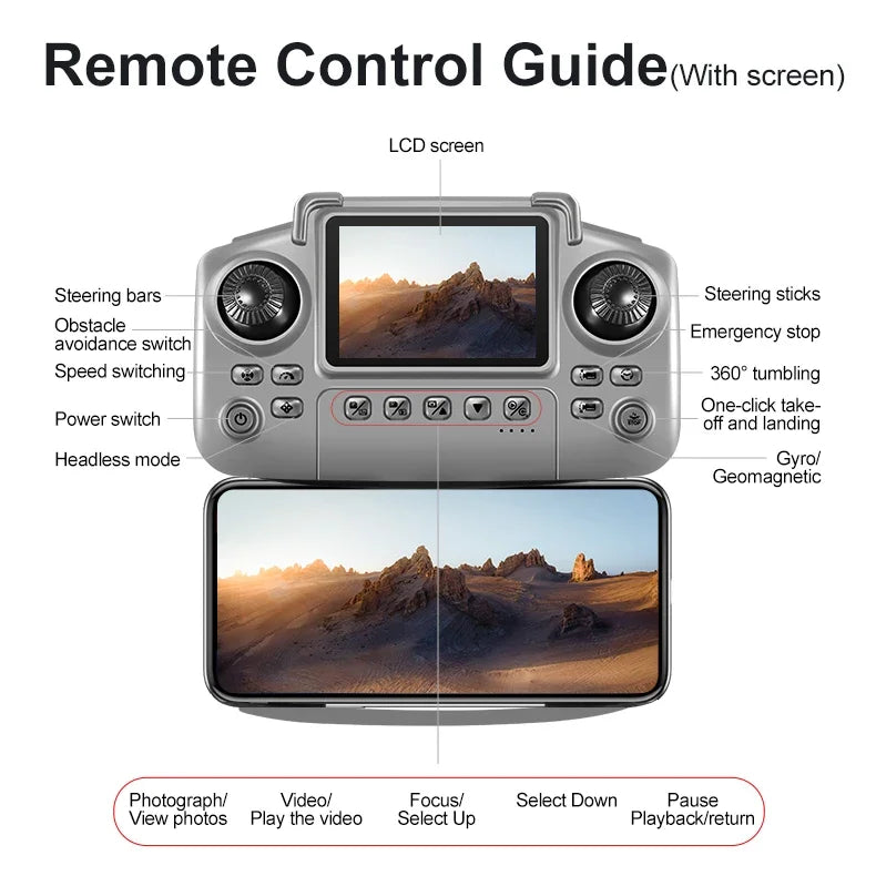 VIVO D18 Drone 8K Aerial HD Dual Camera Photography Intelligent Obstacle Avoidance Brushless Power 5G WIFI GPS Return VR Drone