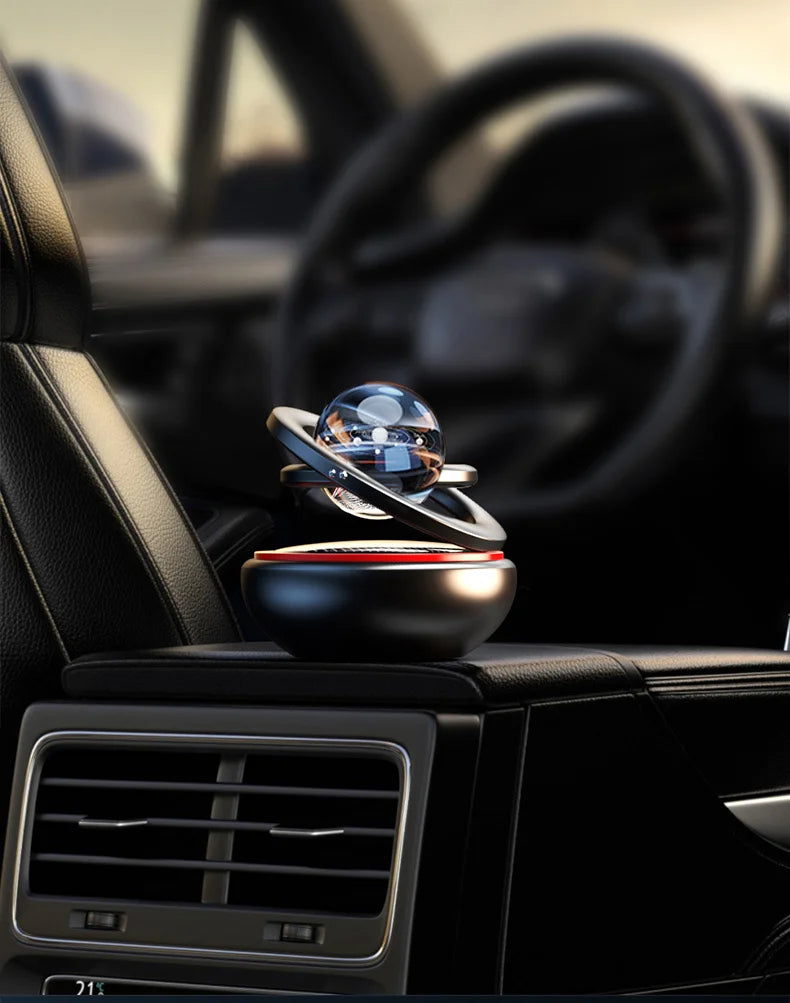 Car Air Freshener Solar Energy Air Purifier for Car Interior Autorotation Decoration Perfume Diffuser Interplanetary Suspension
