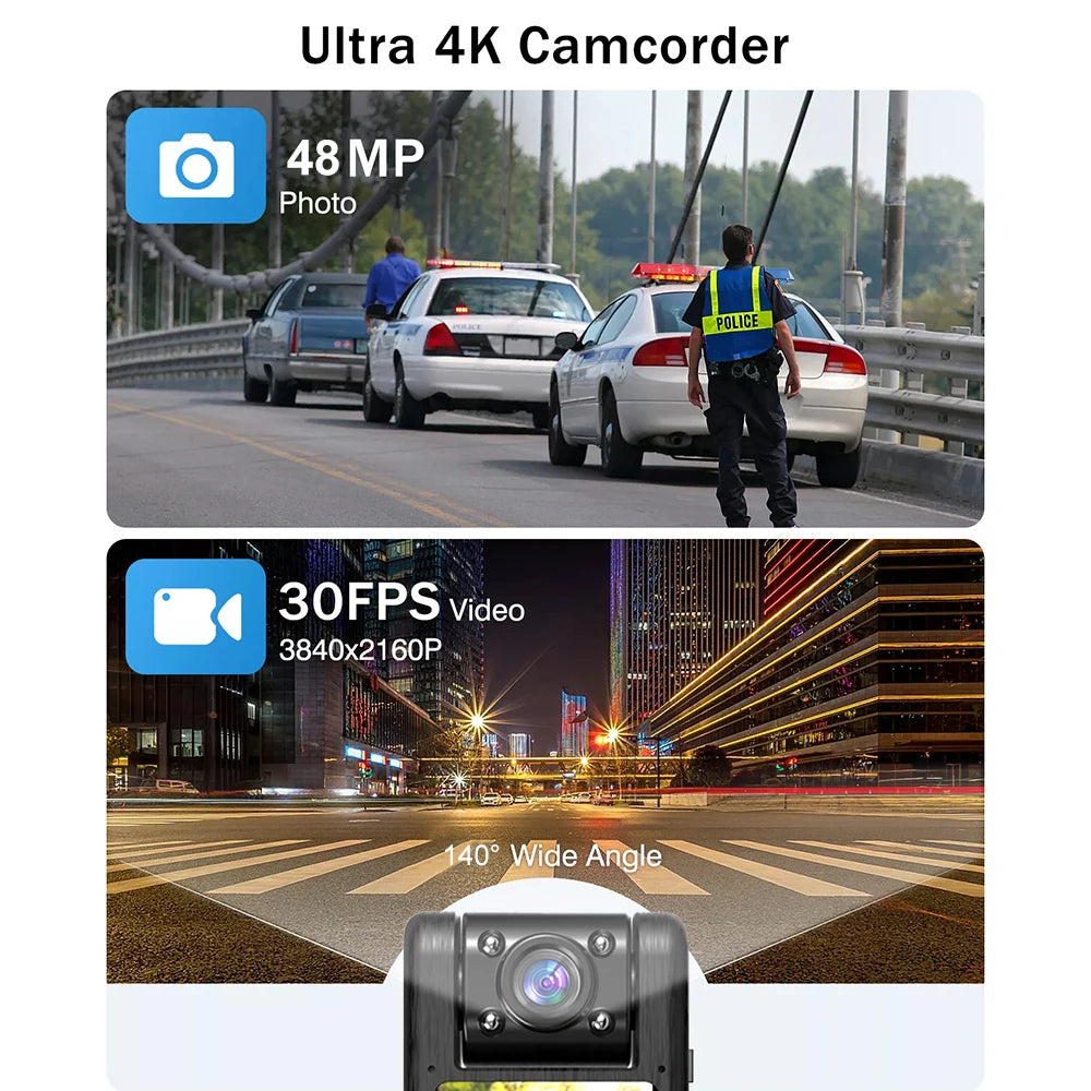 Ultra HD 4K Mini Camera WiFi Portable Small Digital Video Recorder Police BodyCam Infrared Night Vision Miniature Camcorder L10
