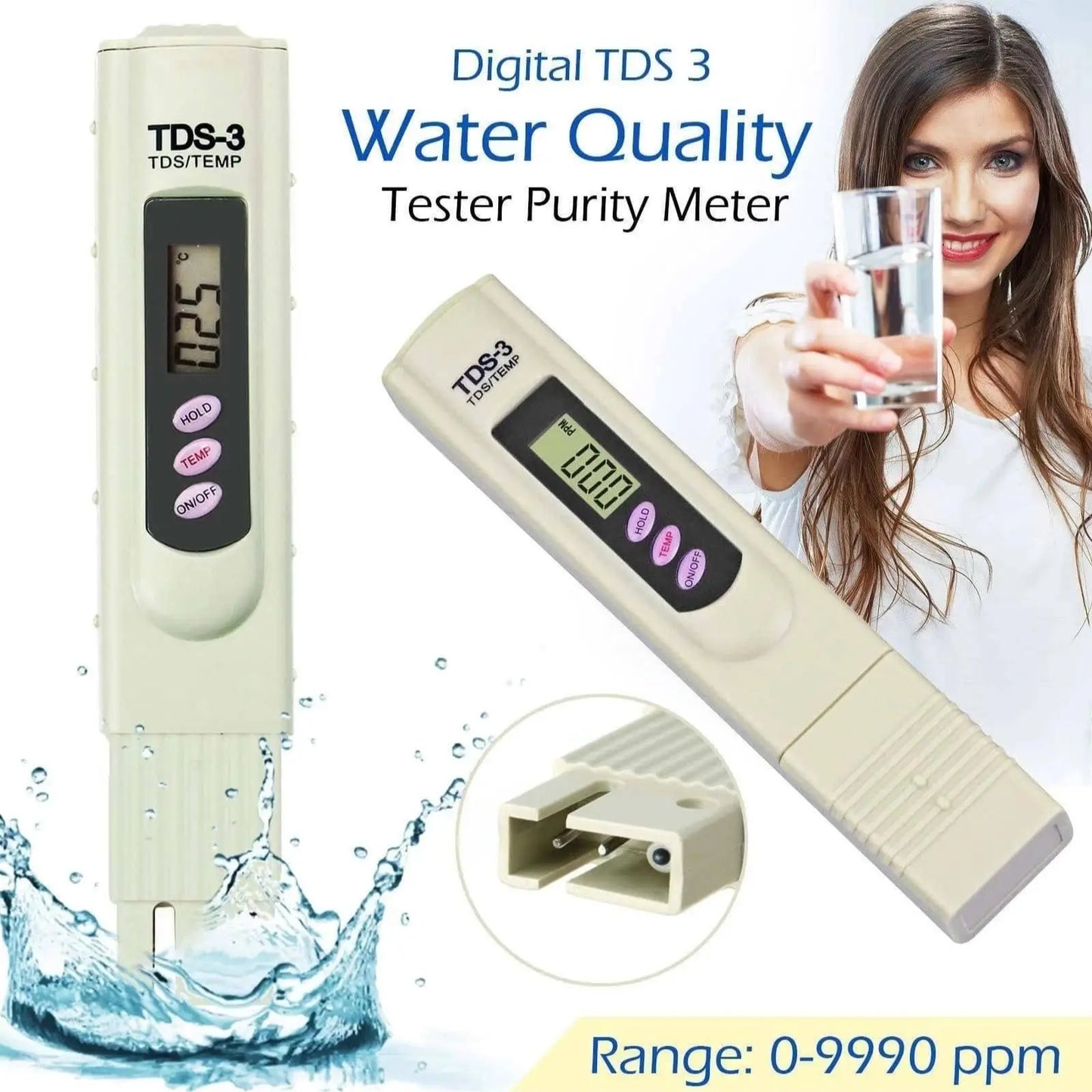 TDS-3 TDS Pen Portable Digital TDS Meter Filter Measuring Water Quality Purity Tester TDS Meter