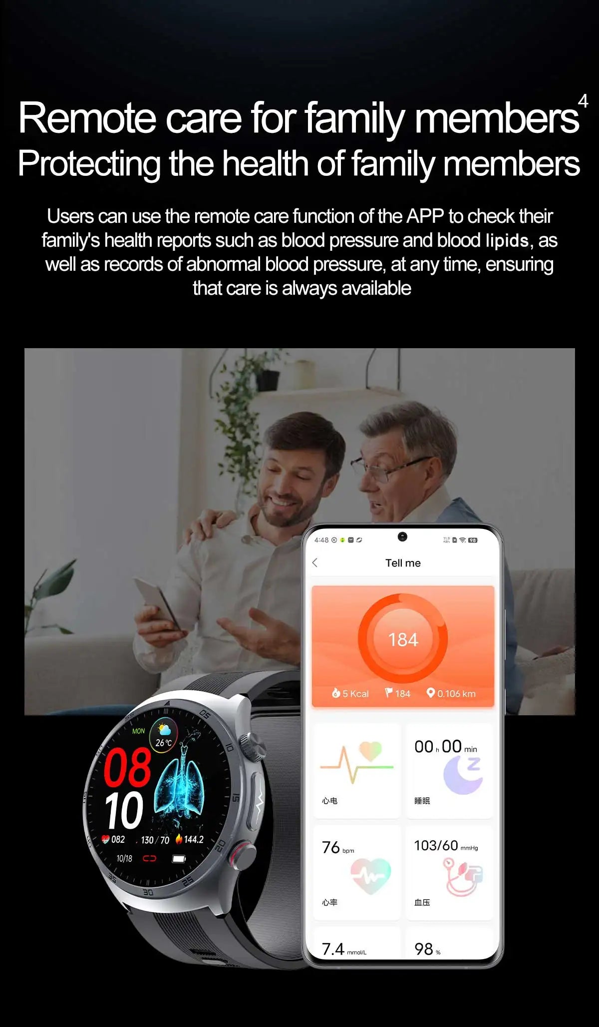Airbag Smart Watch 2025 New Health watch men Air pump True Accurately Blood Pressure watches Uric Acid Blood Lipids