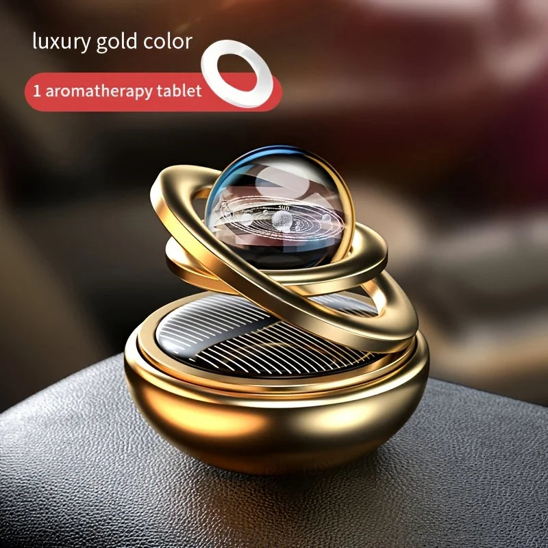 Car Air Freshener Solar Energy Air Purifier for Car Interior Autorotation Decoration Perfume Diffuser Interplanetary Suspension