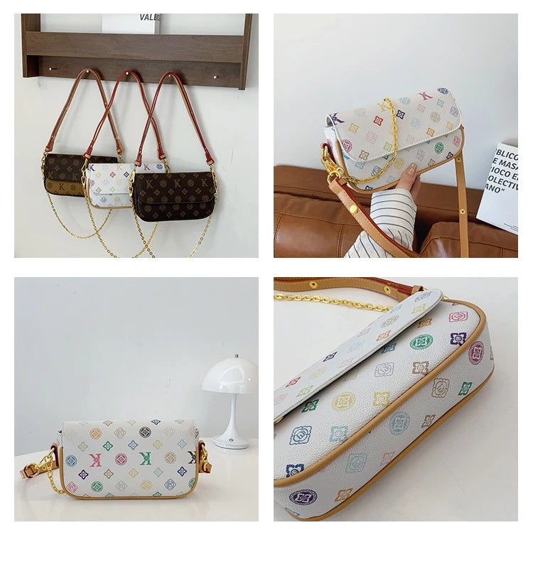 Classic Elegant Ladies Shoulder Bag Luxury Leather Handbag Designer Crossbody Purse Women's Tote Fashion Stylish Gift