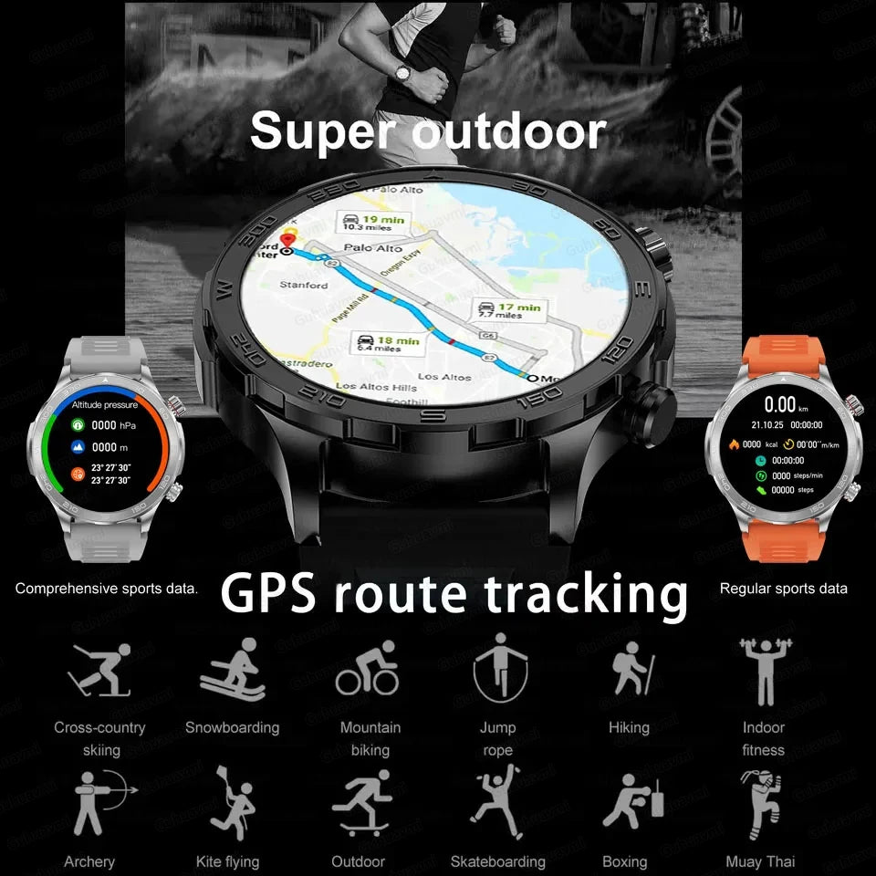2025 New For Huawei IP68 Waterproof GPS Sports Smart Watch Men AMOLED HD Screen Heart Rate NFC Bluetooth Call Smart Watch Woman