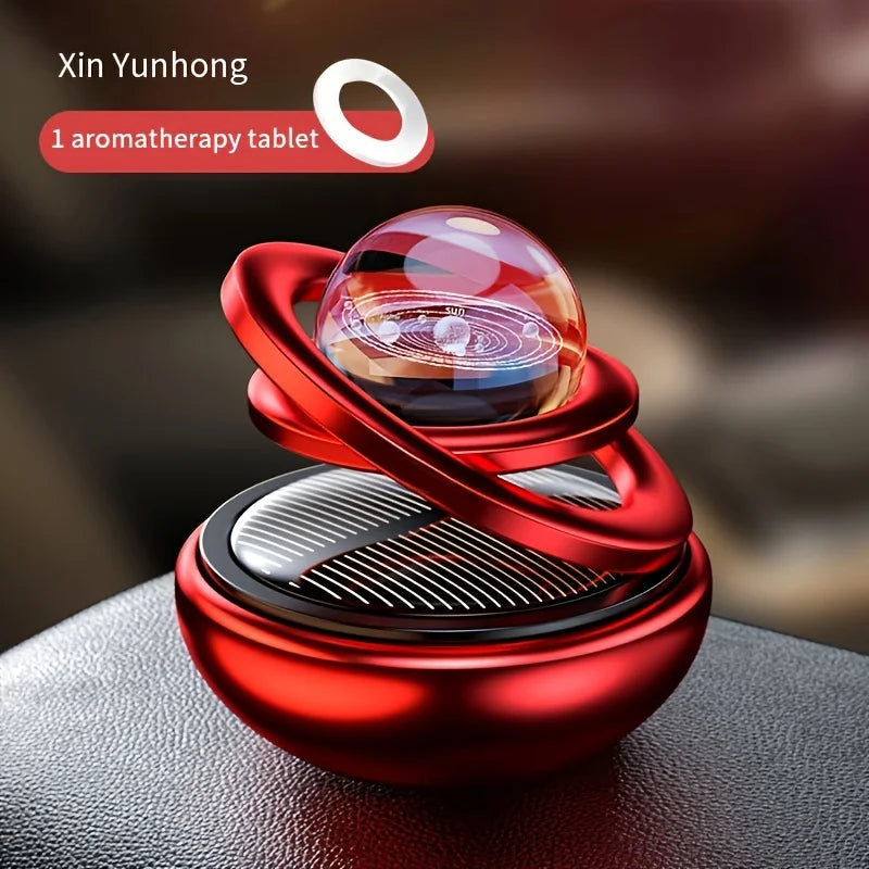 Car Air Freshener Solar Energy Air Purifier for Car Interior Autorotation Decoration Perfume Diffuser Interplanetary Suspension