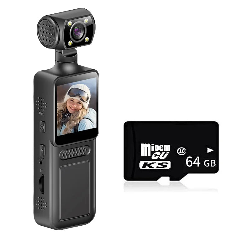 Xiaomi Handheld Pocket Camera 4K HD Camera 180° Rotating Convenient Back Clip Sports Camera Handheld Video Cycling Recorder