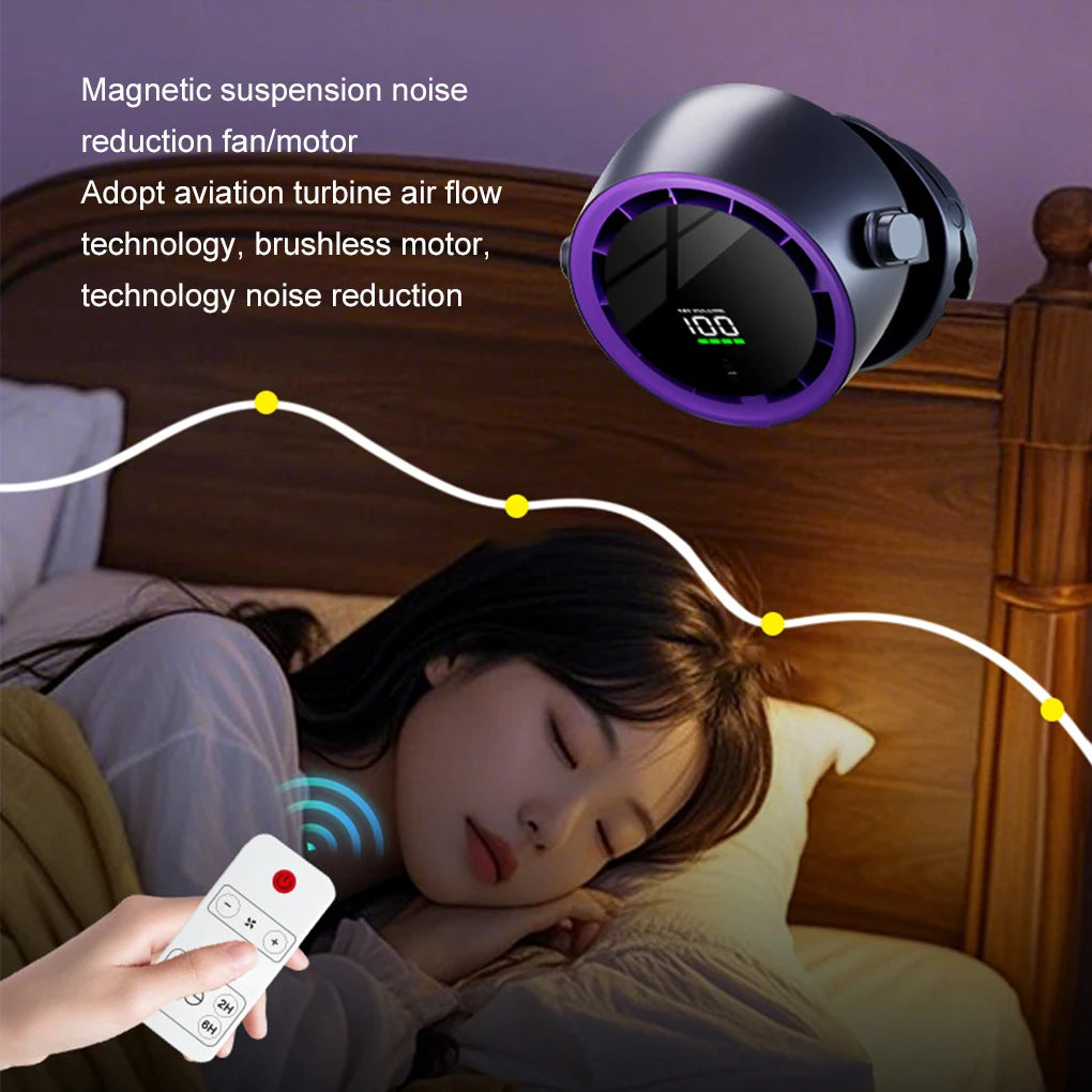 4000 mAh Desktop Circulating Fan Rechargeable Table Fan with Remote Control Office Wall Mounted Fan Electric Desktop Clip Fan