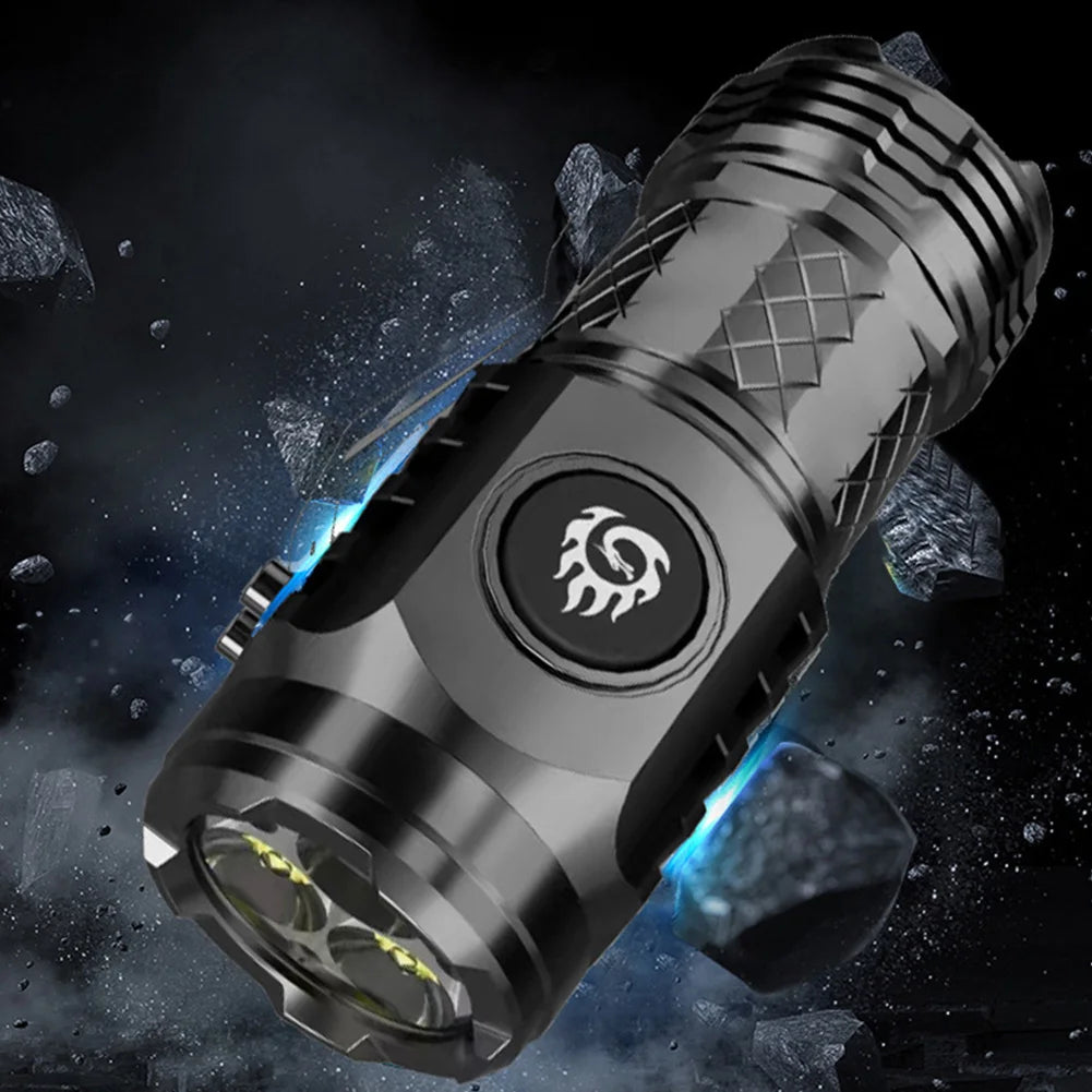 High Power LED Flashlight Torch 20W Ultra Powerful LED Flashlight USB Rechargeable LED Tactical Flashlights for Hiking Exploring