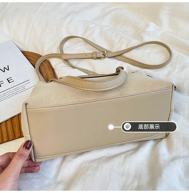 High-Quality Leather Shoulder Bag for Ladies, Women's Handbag by Famous Designer, Popular Classic Tote Elegant Style