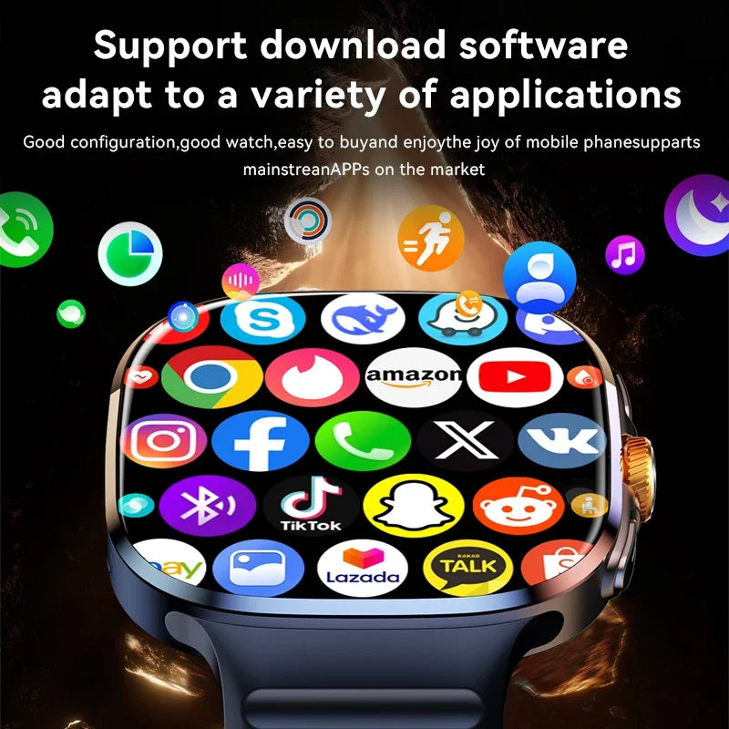 2025 M99 5G Smart Watch: Android 10.0, 9MP Rotary Camera, 256GB Storage, GPS/NFC, 1.95" AMOLED Screen