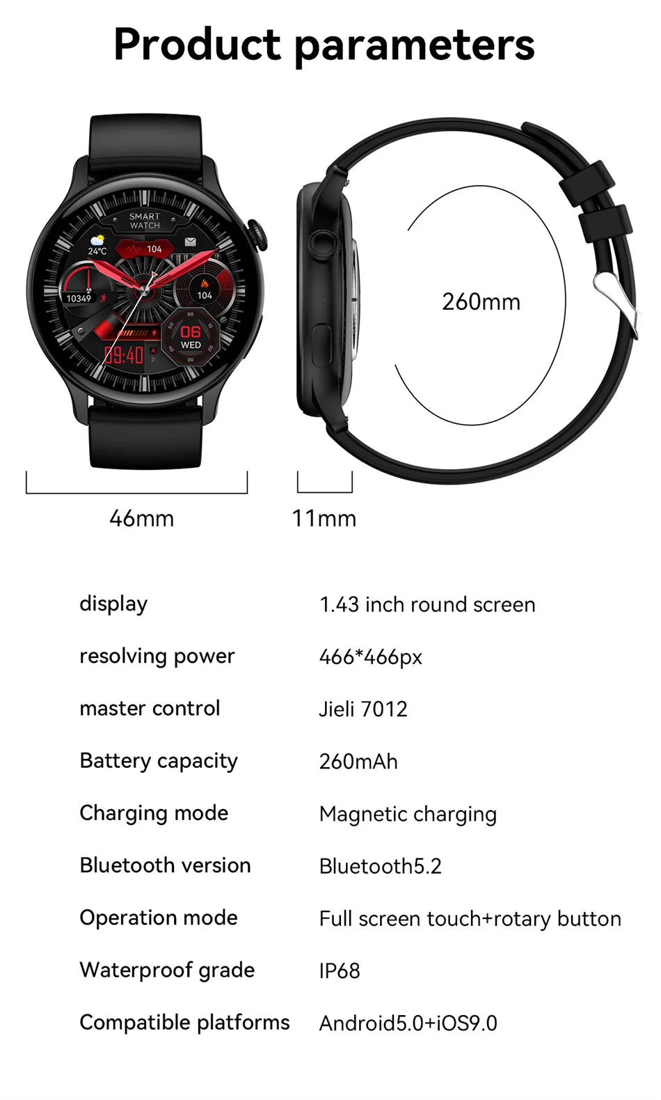 2024 True AMOLED Smart Watch Ladies Screen always Show Time 466*466 HD Health Tracker Voice Calling Smartwatch Women For Xiaomi
