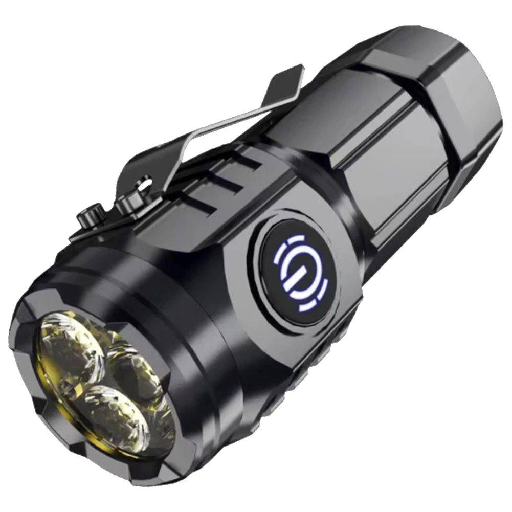 High Power LED Flashlight Torch 20W Ultra Powerful LED Flashlight USB Rechargeable LED Tactical Flashlights for Hiking Exploring