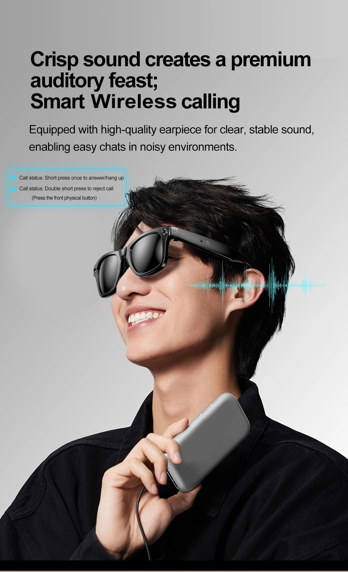 LIGE Fashion AI Camera Smart Glasses IP65 Waterproof Bluetooth Call Playing Music Smart Glasses Identify Pictures Use ChatGPT