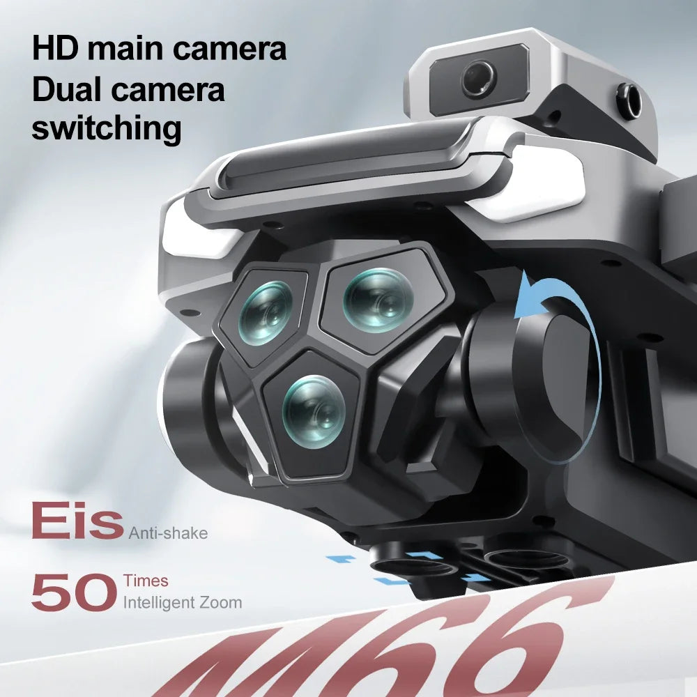 2025 New M66 Drone 4K HD Aerial Photography Camera Drone with Screen Omnidirectional Obstacle Avoidance Drone RC