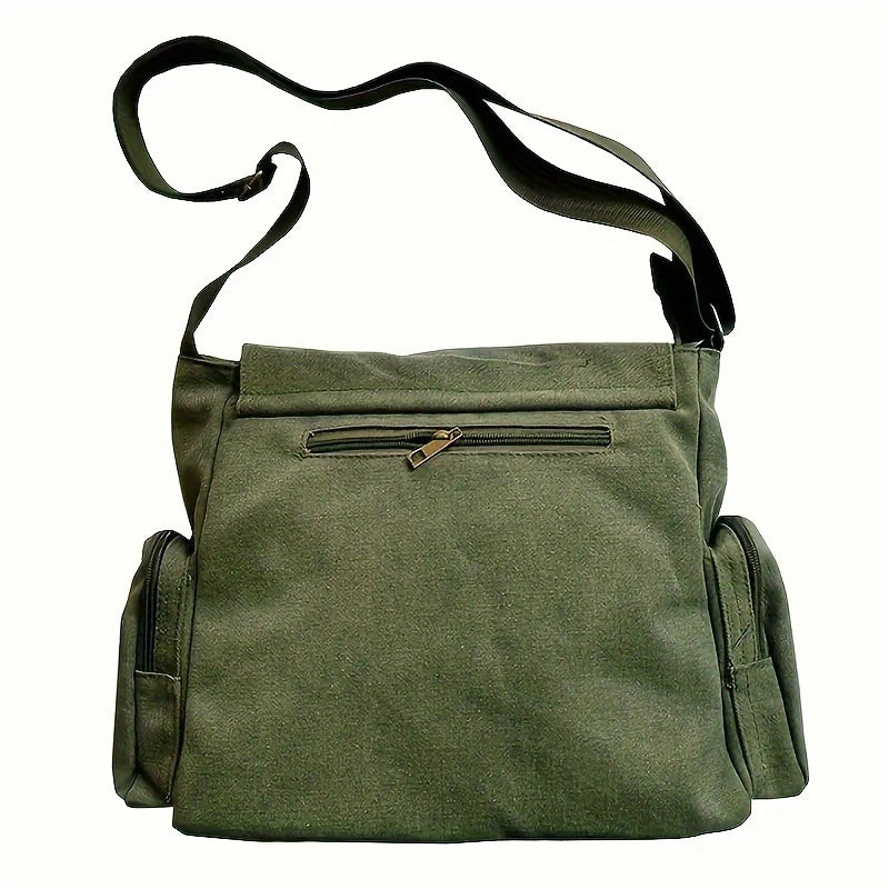 Retro Old Women's Bag Green Fresh Pattern Small Shoulder Large Capacity New Fashion Vintage Print Crossbody
