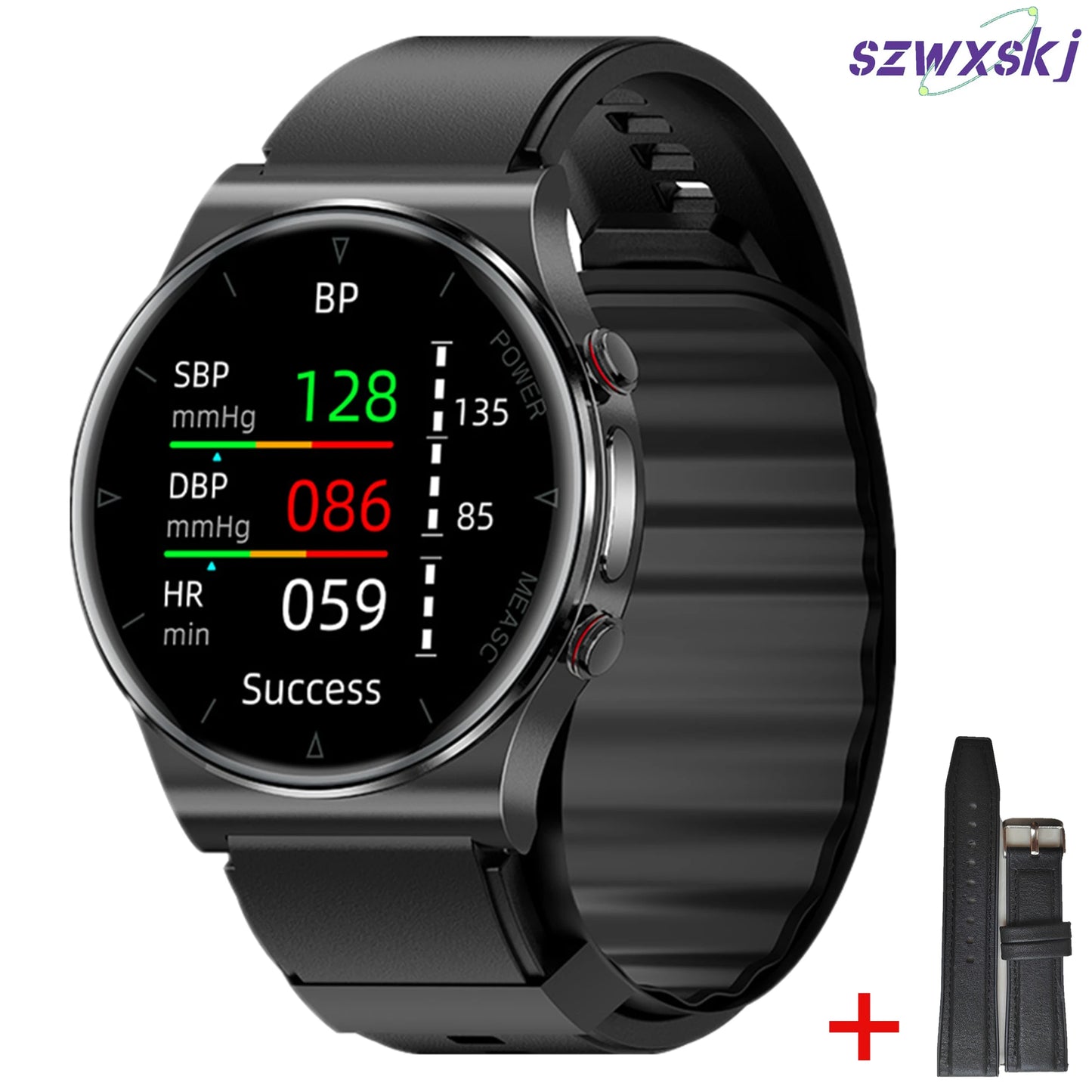 P70 Smart Watch Air Pressure Pump Blood Pressure Medical Grade ECG+PPG Heart Rate Blood Pressure Measurement Elder Health Watch