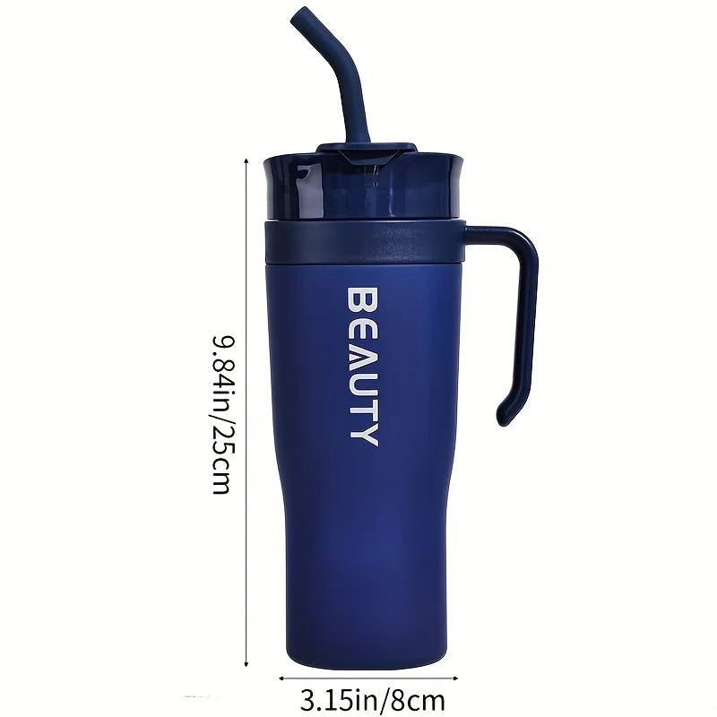 Large 40.58 Oz PC Plastic Insulated Cup with Straw - Lightweight, BPA Free