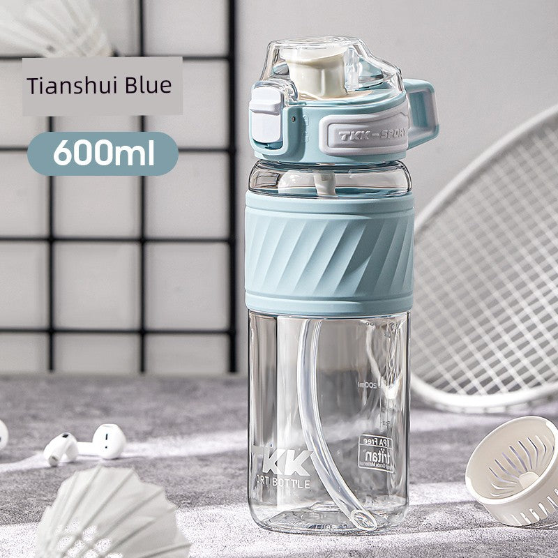 Sports Water Cup for Boys and Girls, Large Capacity, Summer Simple Design for Students, High Temperature Resistant Tritan Water Kettle