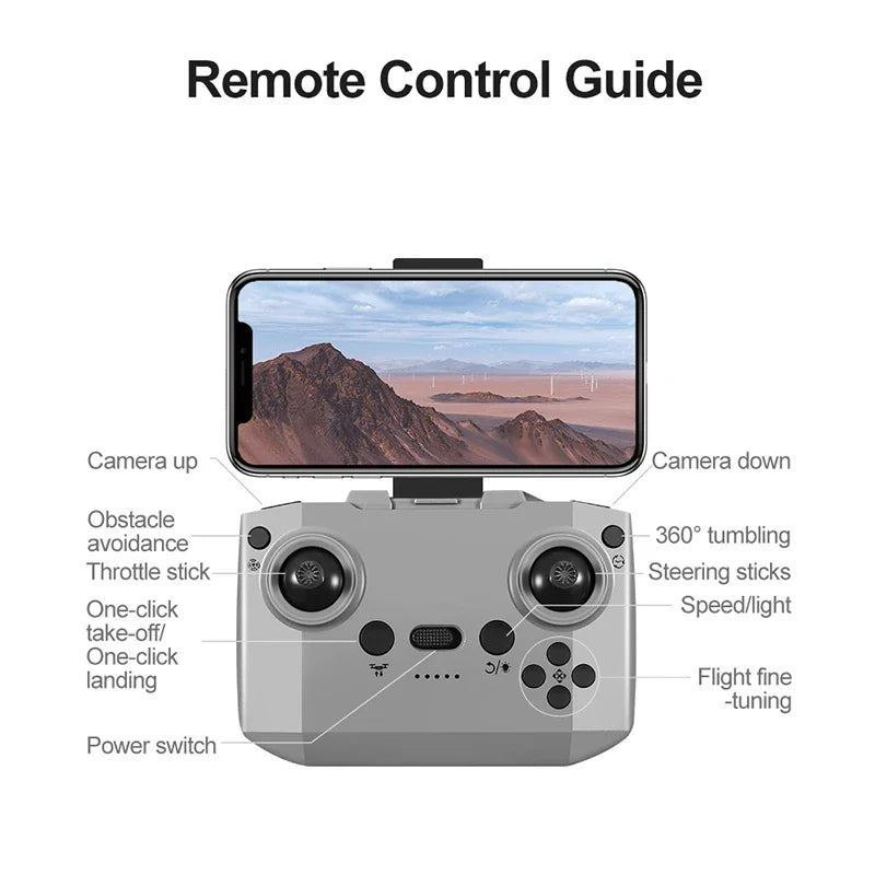 V66 Mini Remote Control Positioning Aerial Photography FPV Drone Wide Angle HD Camera Obstacle Avoidance Helicopter Machine Toy