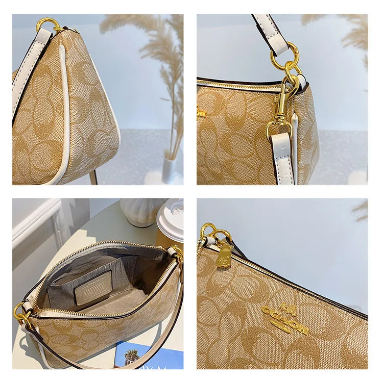 Ladies Classic Geometry Pattern Multifunctional Crossbody Bag 2025 Women's Handbag Fashionable Printed Shoulder Bag PU Leather