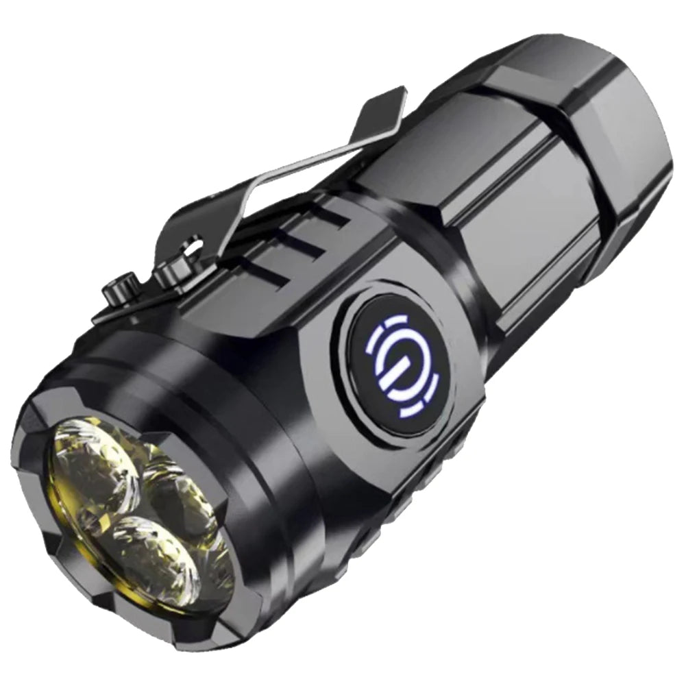 High Power LED Flashlight Torch 20W Ultra Powerful LED Flashlight USB Rechargeable LED Tactical Flashlights for Hiking Exploring