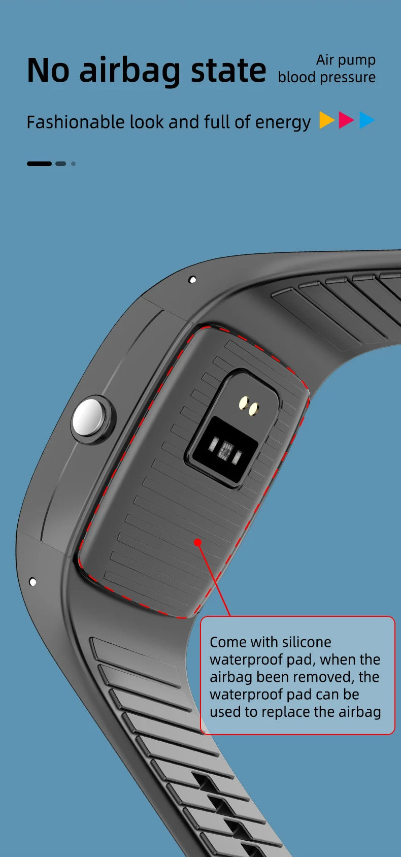 Medical Grade Smart Watch Air Pump Airbag Precise Sphygmomanometer Heart Rate Thermometer Monitor Wristband Elderly Health Watch