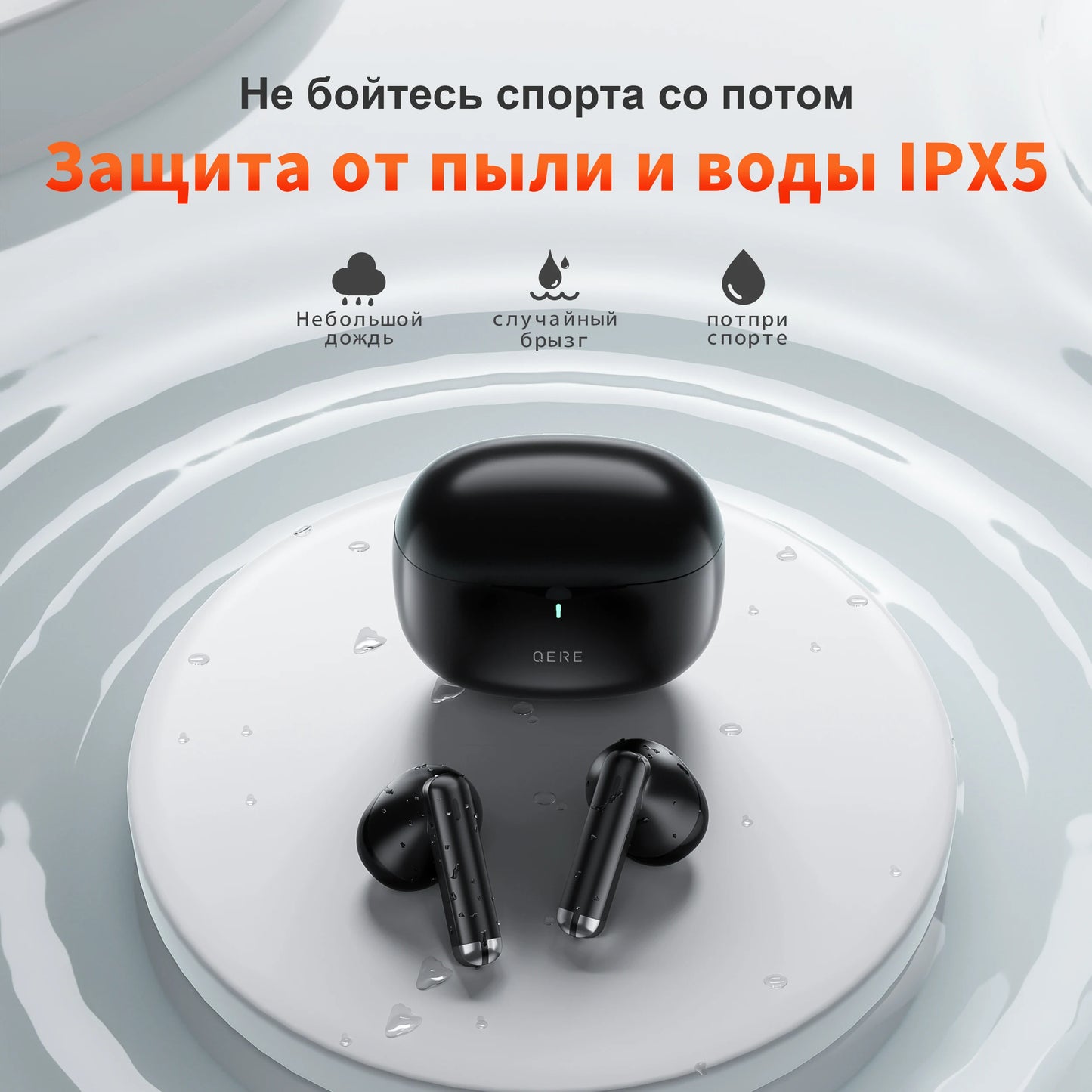 Bluetooth Wireless Headphones,QERE E28,NEW TWS 5.3,HD Microphone,HIFI Earphones,13m Driver,60ms Low Latency,4 Mics+ENC Call