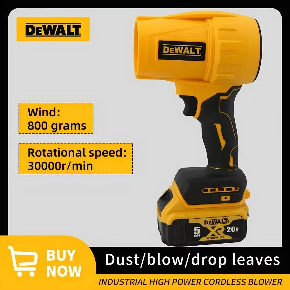 Dewalt 30000RPM Brushless Air Blower Cordless Turbo Fan Handheld Violent Fan Dryer 20V Rechargeable Dust Blowing Tool 2025 New