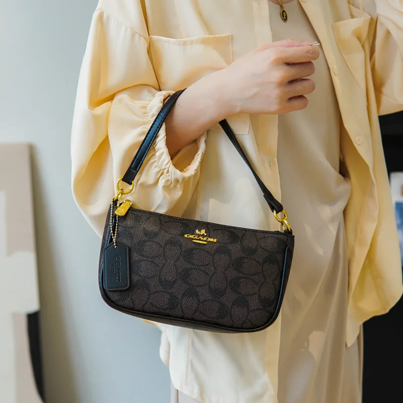 Ladies Classic Geometry Pattern Multifunctional Crossbody Bag 2025 Women's Handbag Fashionable Printed Shoulder Bag PU Leather